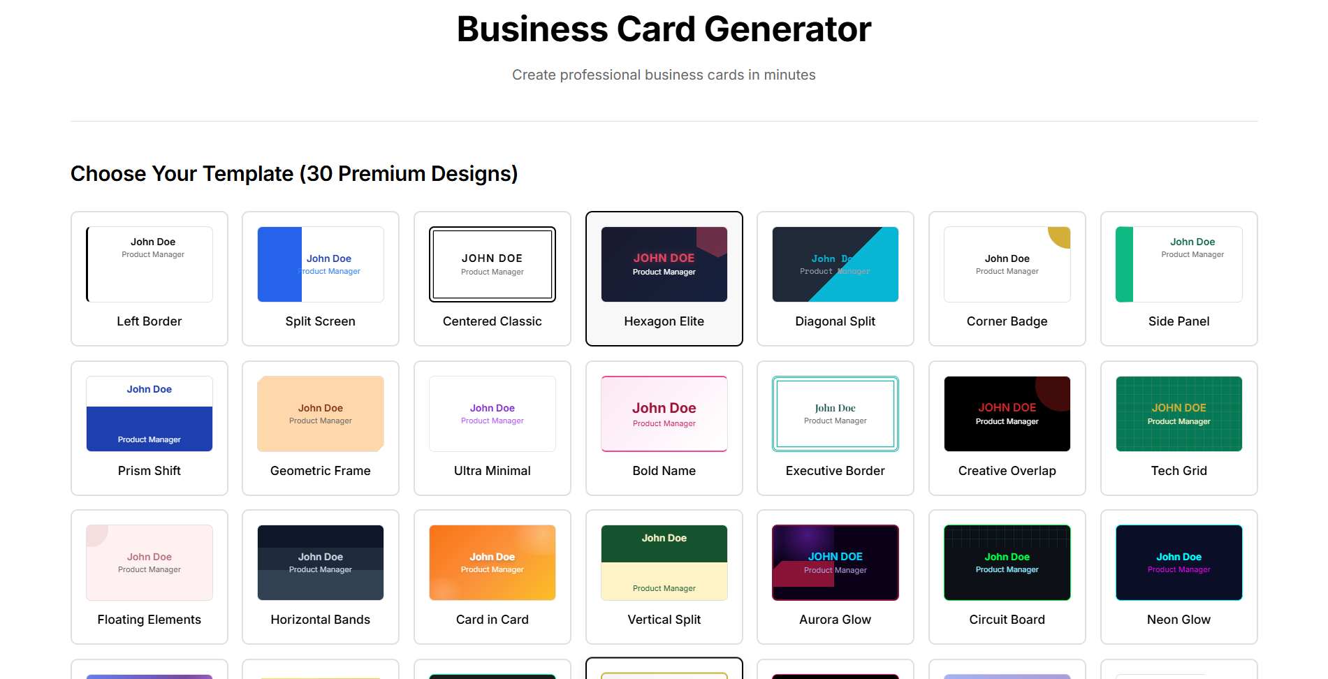 Business-card-tampelate