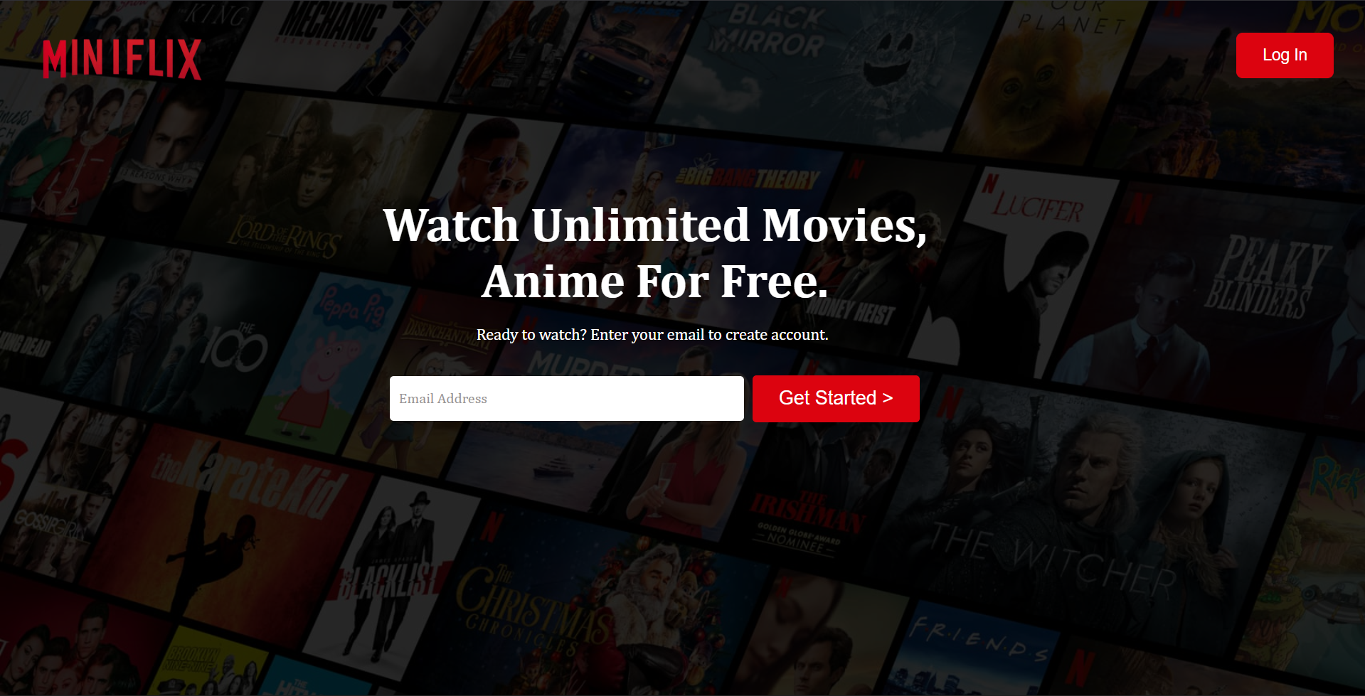 MiniFlix - Movie Streaming Website